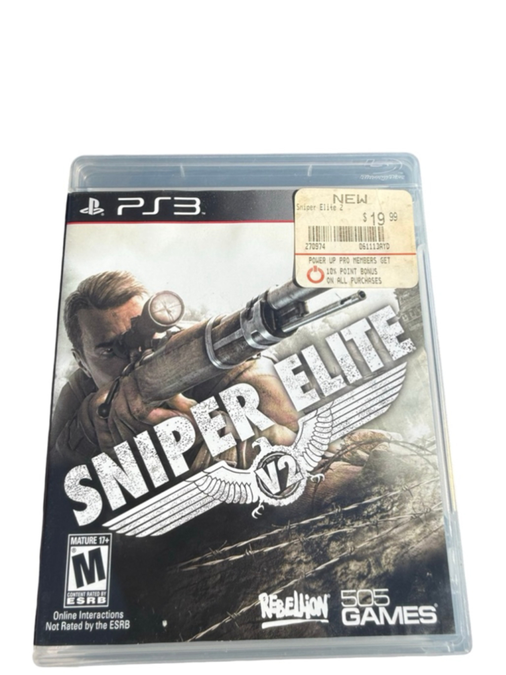 Rebellion Sniper Elite V2 PS3 Video Game One Size Black White